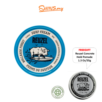 Reuzel Surf Cream Hair 3.38OZ/95G -FREE Reuzel Concrete Hold Pomade 1.3oz [RZ222+RZ219]