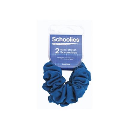 Schoolies Supa-Stretch Scrunchies 2pc Kool Blue [SCH116]