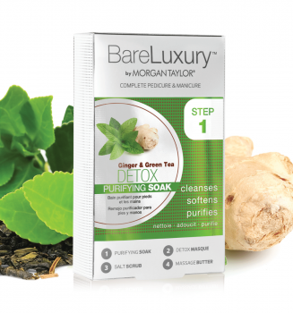 MORGAN TAYLOR Bareluxury - Complete Manicure Pedicure - Detox Ginger & Green Tea 4PK [MT51319]