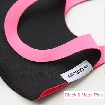 AROUND101 3D Cooling Adult Mask Black Neon Pink - M [AD106]