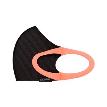 AROUND101 3D Cooling Adult Mask Black & Orange - M [AD109]