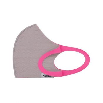 AROUND101 3D Cooling Adult Mask Gray & Pink - M [AD110]