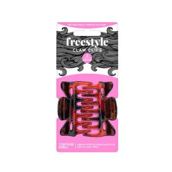 Freestyle Claw Clip Medium Tortise Shell 2PC [FS8362]