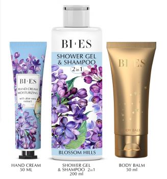 BI-ES BLOSSOM HILLS BODY CARE SET (HAND CREAM 50ML + SHOWER GEL 200ML + BODY BALM 50ML) [YU123]