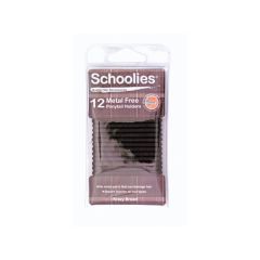 Schoolies Metal Free Ponytail Holders 12pc Krazy Brown [SCH213]