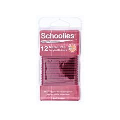 Schoolies Metal Free Ponytail Holders 12pc Mad Maroon [SCH212]