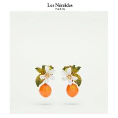 Les Néréides Earrings Orange and Orange Blossom JARDINS DE PROVENCE [LNABJP105T/1]