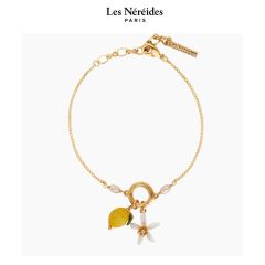 Les Néréides Fine Bracelet Lemon and Lemon Blossom MIGNON CITRON [LNAPMI202/1]