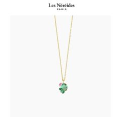 Les Néréides Necklace Lotus Flower and Blue Stone LES NYMPHEAS [LNATNY306/1]