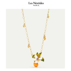 Les Néréides Necklace Orange and Orange Blossom JARDINS DE PROVENCE [LNABJP313/1]