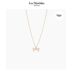 Les Néréides x OPÉRA Necklace Pink Riboon & Crystal Pendant OPÉRA NATIONAL DE PARIS [LNAVOP304/1]