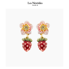 Les Néréides Earring Wild Strawberry and Rose LE BOIS GOURMAND [LNATBG105T/1]
