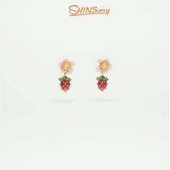 Les Néréides Earring Wild Strawberry and Rose LE BOIS GOURMAND [LNATBG105T/1]