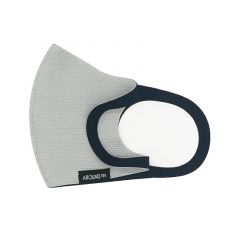 AROUND101 3D Cooling Adult Mask Gray Navy - M [AD105]