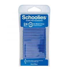 Schoolies Small Tubes Ponytail Holders 24pc Kool Blue [SCH161]