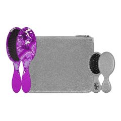 Wet Brush Pro Glitter & Go Set with Pouch - Silver [WB191]