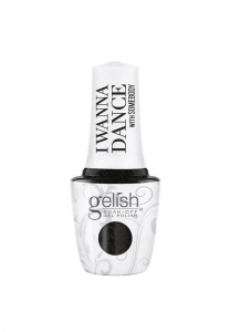 Gelish Soak Off Gel Polish "Record Breaker" Black With Silver Glitter - 15 mL | .5 fl oz [GLH1110470]