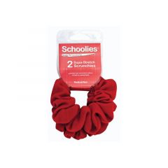 Schoolies Supa-Stretch Scrunchies 2pc Radical Red [SCH115]