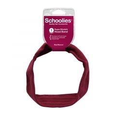 Schoolies Supa-Stretch Head Band Mad Maroon [SCH142]