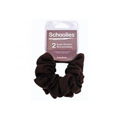 Schoolies Supa-Stretch Scrunchies 2pc Krazy Brown [SCH113]