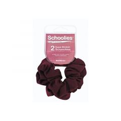 Schoolies Supa-Stretch Scrunchies 2pc Mad Maroon [SCH112]