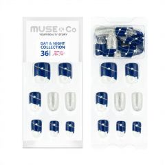 MUSE&Co Stick-On Gel 36 Nails - Twinkle Stars [MSCNF0020AF]