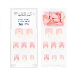 MUSE&Co Stick-On Gel 36 Nails -Blush Pink [MSCNF0021AF]