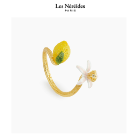 Les Néréides Adjustable Ring Lemon and Lemon Blossom MIGNON CITRON [LNAPMI602/1]