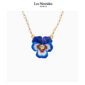 Les Néréides Necklace Blue Pansy MILLE PENSEES [LNAKMP308/1]