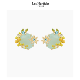 Les Néréides Earring Mimosa and Star Arise NOTES DE COEUR [LNAQNC101T/1]
