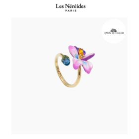 Les Néréides x VERSAILLES Ring Violet Flower CHÂTEAU DE VERSAILLES [LNAVVE602/1]