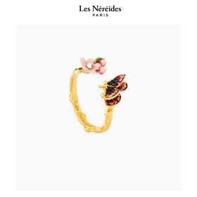 Les Néréides Ring Butterfly and Cherry Blossom HANAMI [LNANHA601/1]