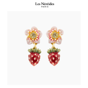 Les Néréides Earring Wild Strawberry and Rose LE BOIS GOURMAND [LNATBG105T/1]