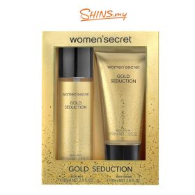 Women Secret Gold Seduction Set Body Mist 85ml + Body Lotion 90ml [YW162]